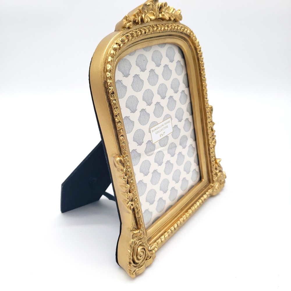 Vtg Style 5x7 Gold Baroque Ornate Picture Frame French Rococo Hollywood Regency